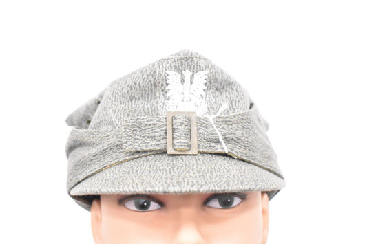 Polish Army Moro Pattern Camouflage Hat – Size 57, Rogatywka Eagle Patch