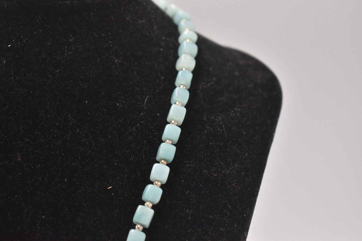 Vintage Larimar Gemstone Pendant Necklace 54cm – Women's Jewellery