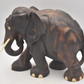 Antique Vintage Hand-Carved Wooden Elephant Statue Ceylon 17.5cm Figurine