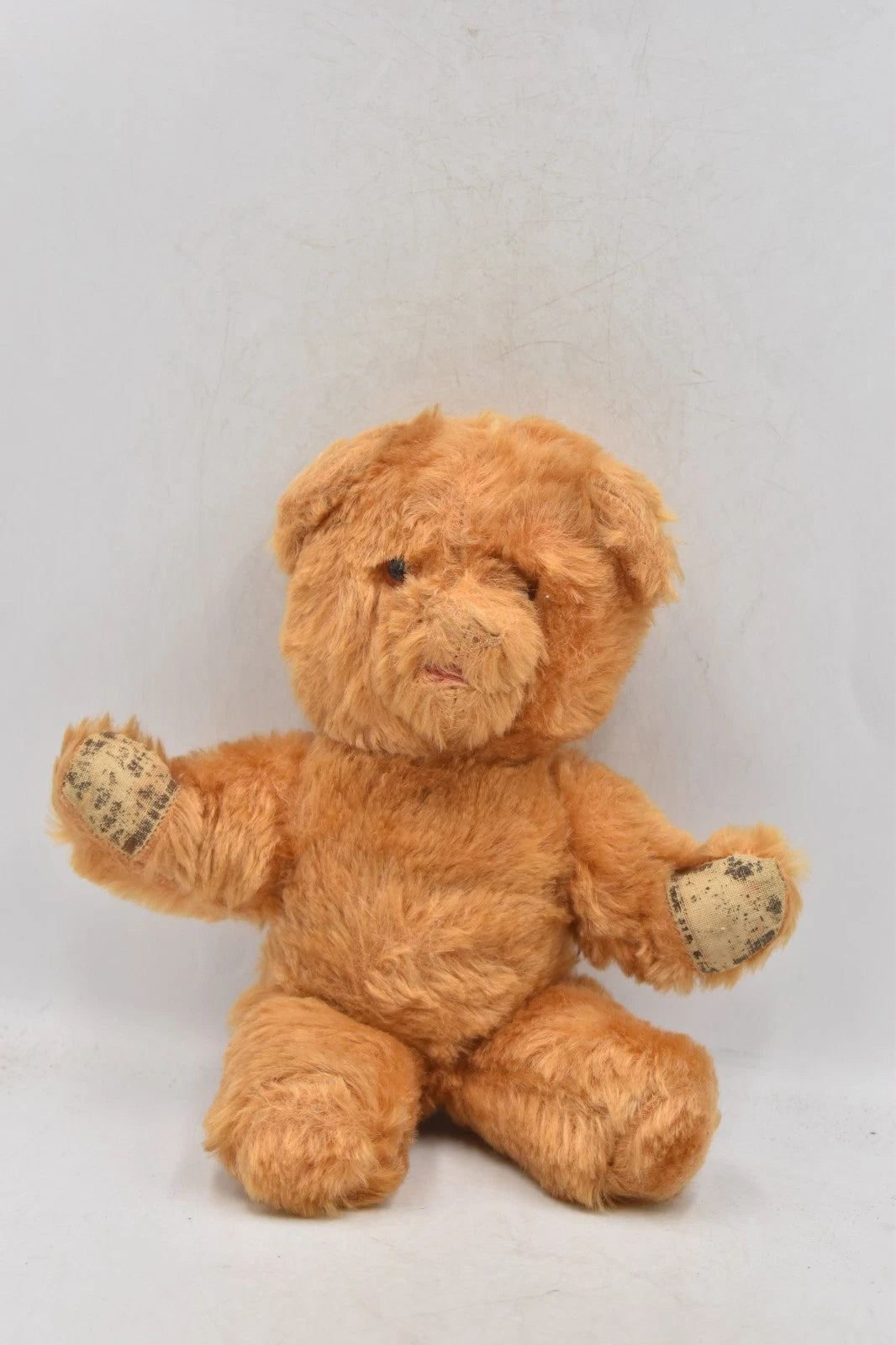 Vintage 1950s Tara Toys Mohair Laughing Teddy Bear Open Mouth Squeaker 28cm