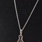 Vintage Sterling Silver 925 Necklace with Amber Pendant – 45cm
