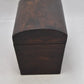 Antique Georgian Mahogany Wooden Tea Caddy Double Lidded 21cm