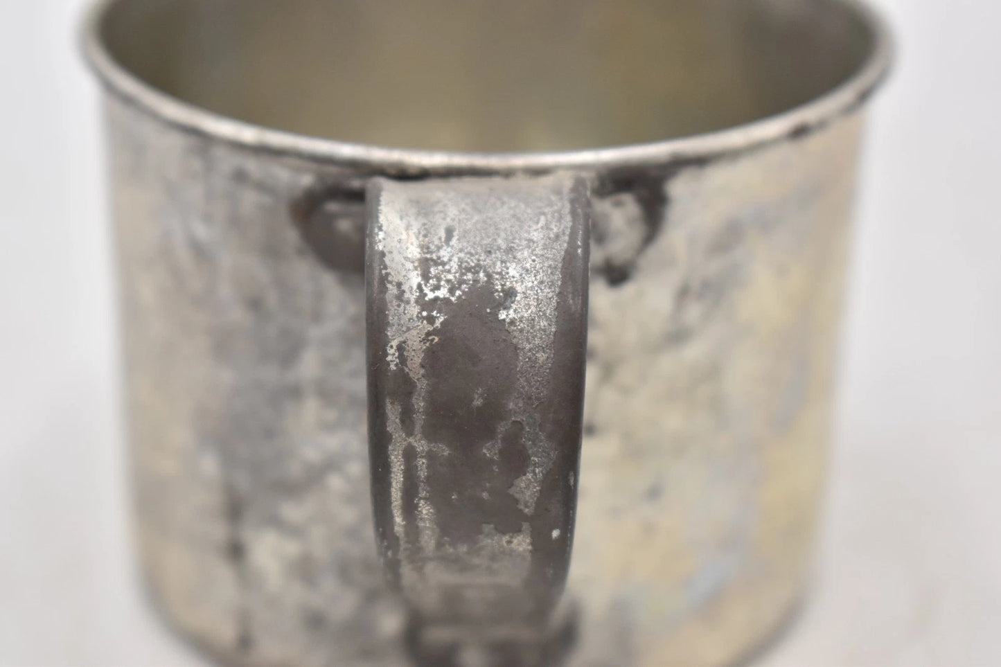 British Army WI Metal Mug Broad Arrow Stamp Military Surplus