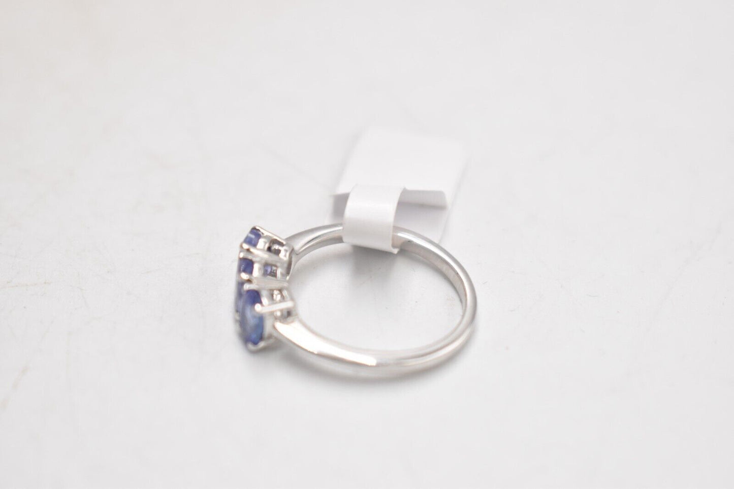 Vintage Sterling Silver & Blue Tanzanite Ring – Size O – Elegant Timeless