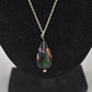 Vintage 925 Sterling Silver & Murano Glass Pendant Necklace – 52cm, Hallmarked
