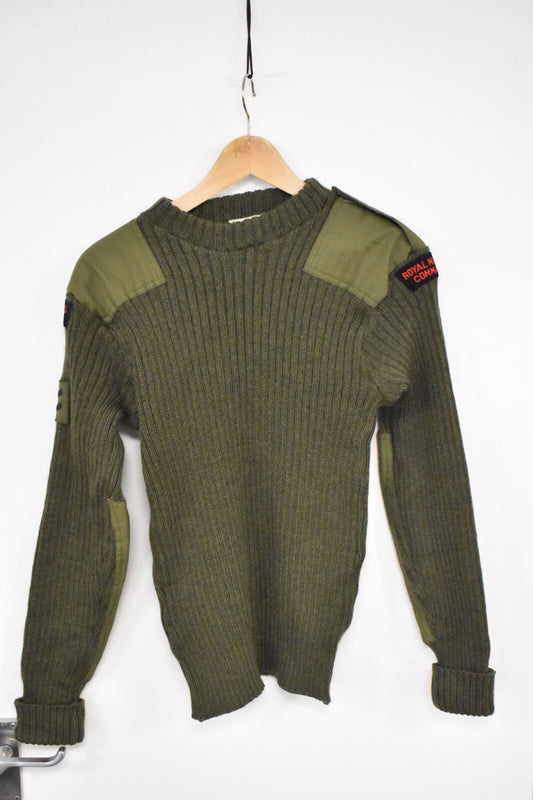 British Royal Marines Commando Green Wool Pullover Jumper – Size 2