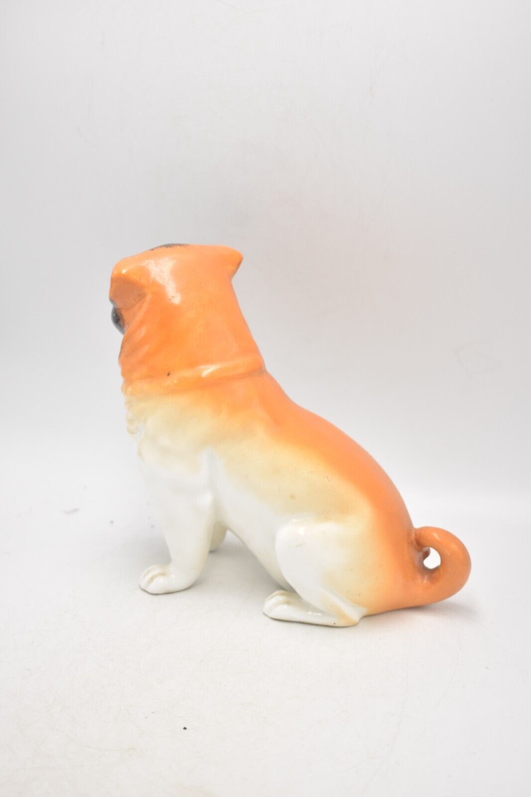 Antique C.1890 Bavarian Monkey Face Pug Figurine by Schmidt & Co Austria