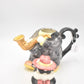 Vintage 1993 Fitz & Floyd Omnibus Saxophone Playing Cow Teapot – Decorative