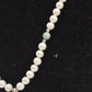 Vintage Sterling Silver 925 Green Jadeite & Faux Pearl Blessings Charm Necklace