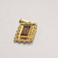 Vintage Andreas Daub A&D Rolled Gold Red Glass Necklace Pendant