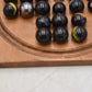 Antique Solitaire Wooden Board with Antique Hand Made Glass Marbles