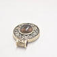 Vintage Sterling Silver 925 Amber Ornate Necklace Pendant