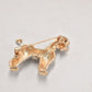 Vintage Poodle Dog Silver Tone and Diamante Brooch – Elegant Women's Jewellery