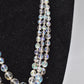 Vintage Exquisite Aurora Borealis Crystal Glass 3-Strand Choker Necklace – 1950s