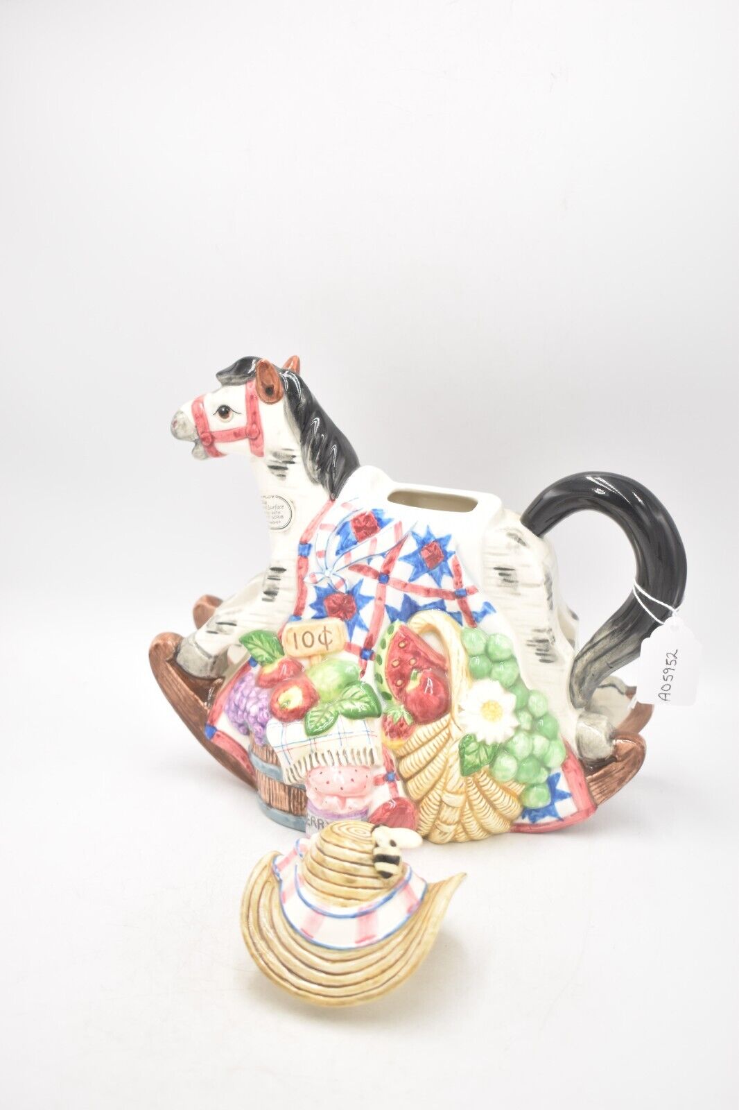 Vintage Fitz & Floyd Omnibus Countryside Rocking Horse Teapot – Decorative
