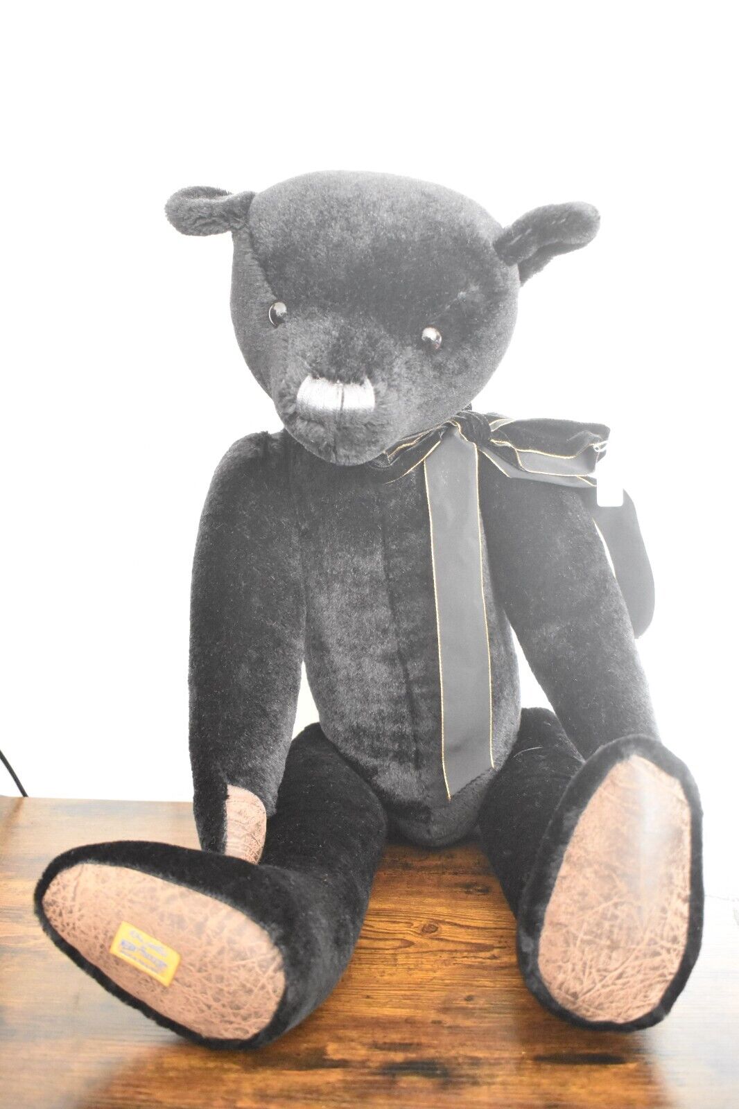 Merrythought Alpha Farnell Black Mohair Teddy Bear - Growler Limited Edition