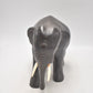 Vintage 1940s Hand-Carved Wooden Elephant Statue Figurine Rangoon 14.5cm