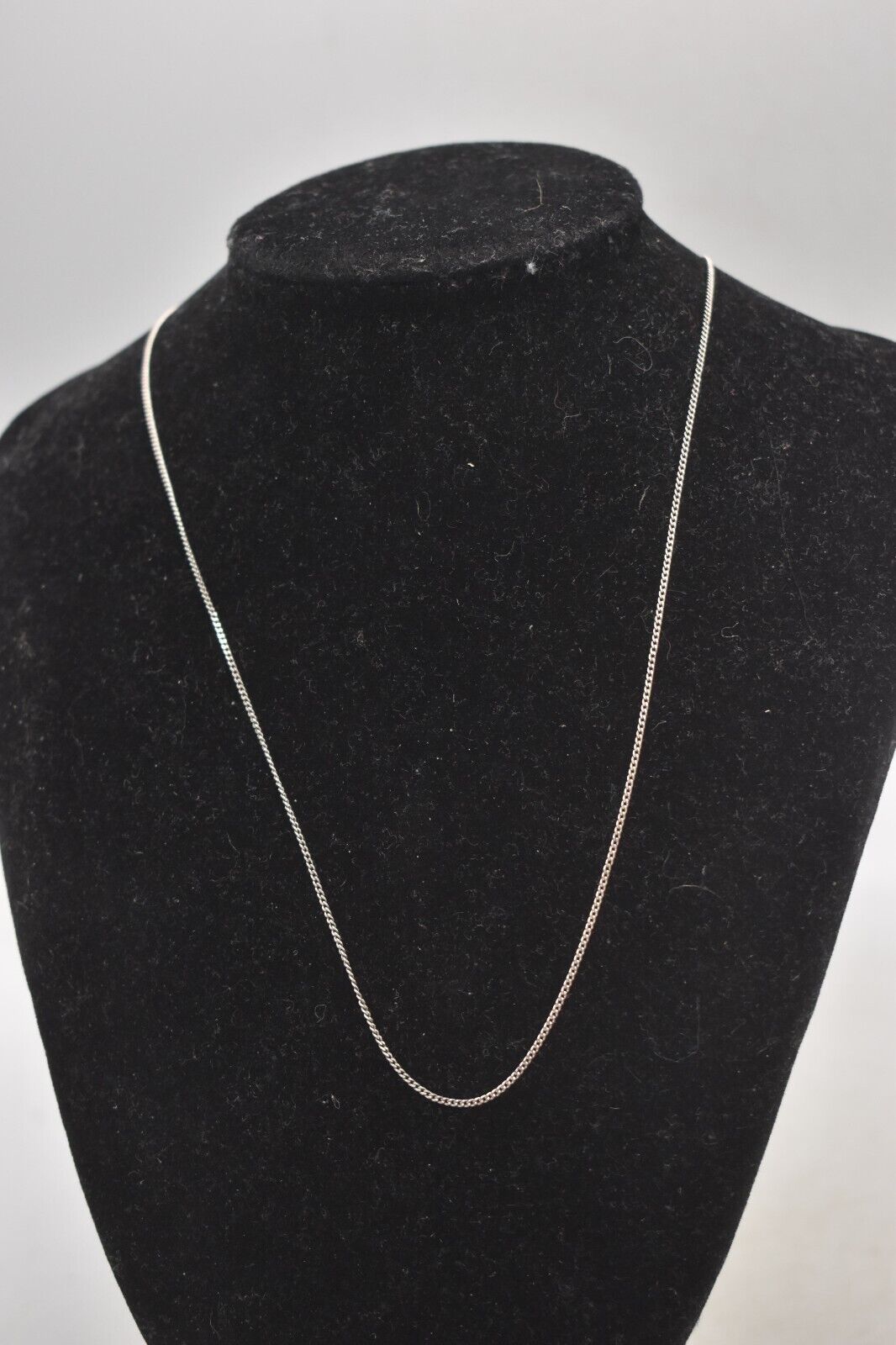 Vintage Sterling Silver 925 Curb Chain Necklace – 46cm