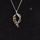 Vintage 925 Sterling Silver and Blue Topaz Pendant Necklace – 42cm