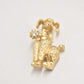 Vintage Poodle Dog Gold Tone and Rhinestone Brooch – Women's Jewellery