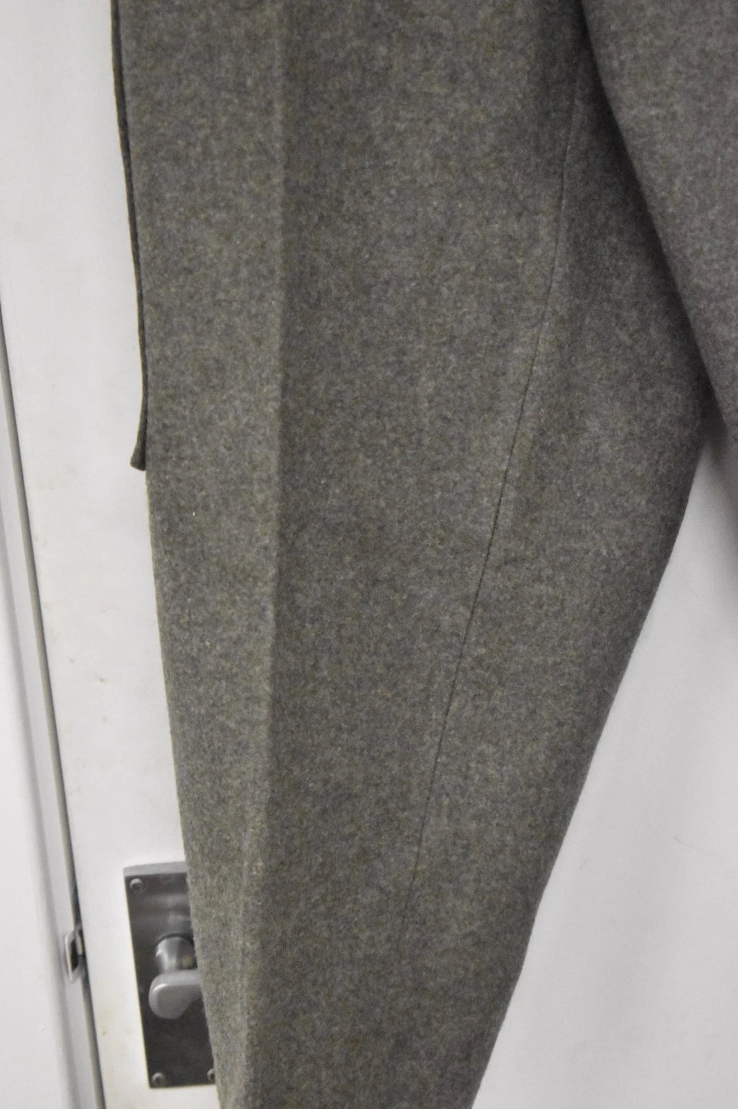 Swedish Army Olive Grey Wool Field Trousers 1947 Dated Leather Straps Military