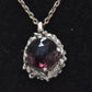 Vintage Miracle Britain Scottish Celtic Style Purple Pendant Necklace