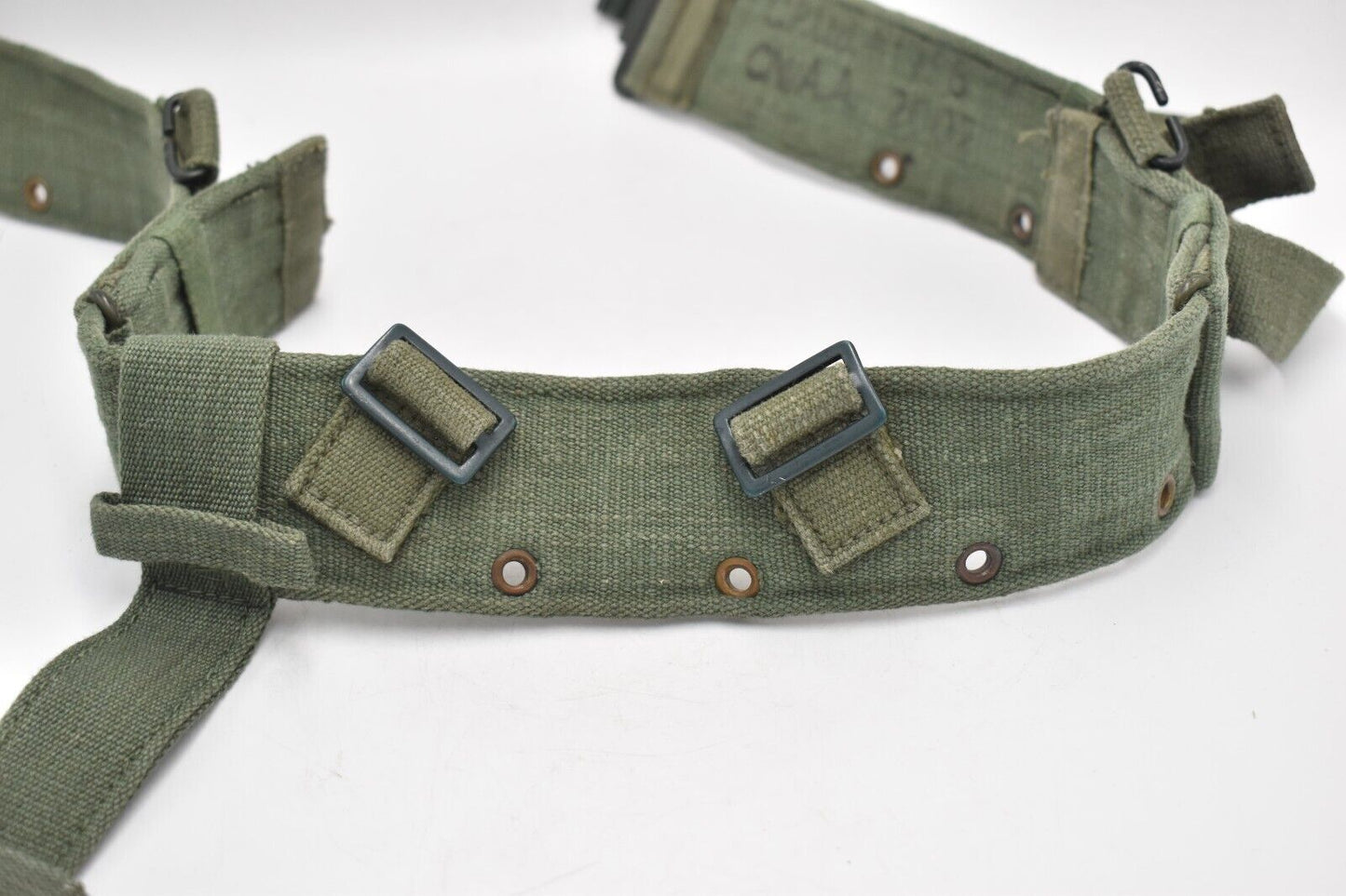 British Army 44 Pattern Webbing Belt with Frog – Dated 1956, Waist 34"