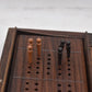 Antique Hand Carved Hardwood Cribbage Board with Storage Box