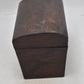 Antique Georgian Mahogany Wooden Tea Caddy Double Lidded 21cm