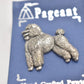 Vintage Pageant Pewter Poodle Dog Brooch – Women's Costume Jewellery, 4cm
