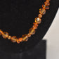 Vintage 925 Sterling Silver & Beaded Baltic Amber Necklace – 56.5cm, 31.9g