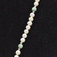 Vintage Sterling Silver 925 Green Jadeite & Faux Pearl Blessings Charm Necklace