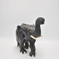 Antique Vintage Black Ebony Wood Elephant Statue – Hand-Carved Figurine – 1.4KG