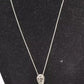 Vintage Sterling Silver 925 and Lemon Amber Modernist Pendant Necklace 45cm