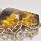 Vintage Sterling Silver 925 & Amber Modernist Large Pendant – 63g
