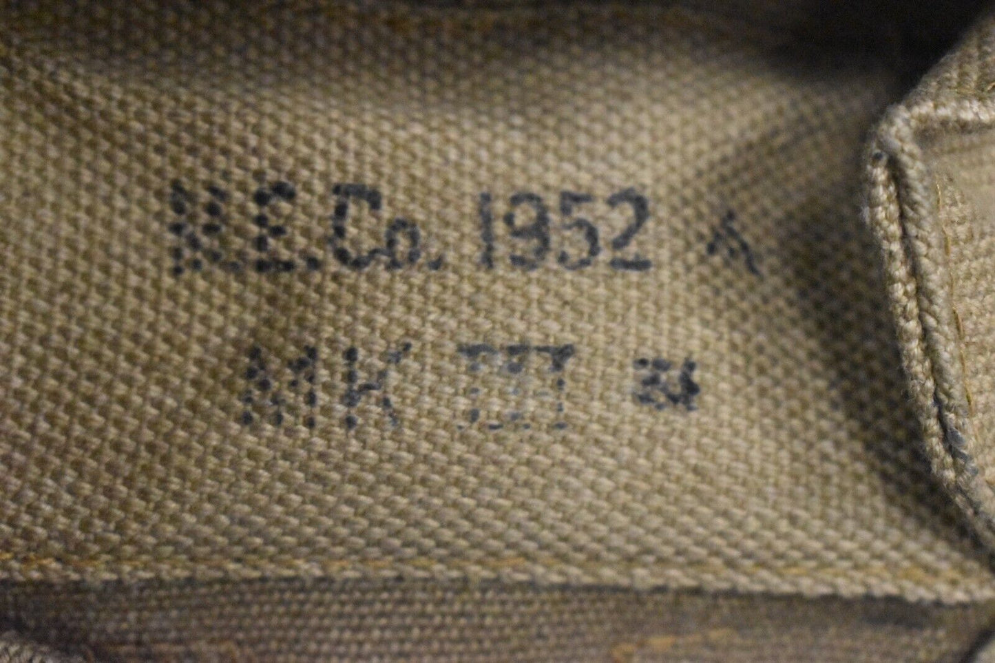 British Army 37 Pattern MK3 Ammunition Pouch – MECO 1952 Dated