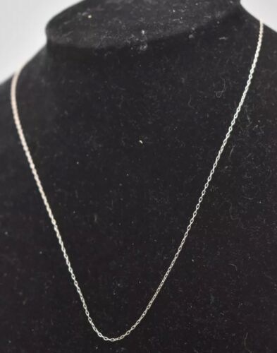 Vintage Sterling Silver 925 Curb Chain Necklace 40cm