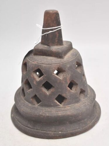 Vintage Indonesian Hand-Carved Lavastone Stupa Figurine Statue – Cultural