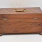 Antique Georgian Burr Walnut Tea Caddy with Silver Scallop Spoon