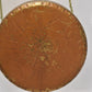 Antique Art Nouveau Brass Tabletop Dinner Gong Rose & Thorns with Striker