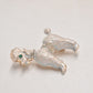 Vintage Poodle Dog Silver Tone and Diamante Brooch – Elegant Women's Jewellery