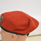 West German Army Bundeswehr Signals Corps Red Beret & Cap Badge – Excellent Condition, Size 58
