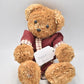 Vintage Sage Wooden Bristle Teddy Bear – 30cm