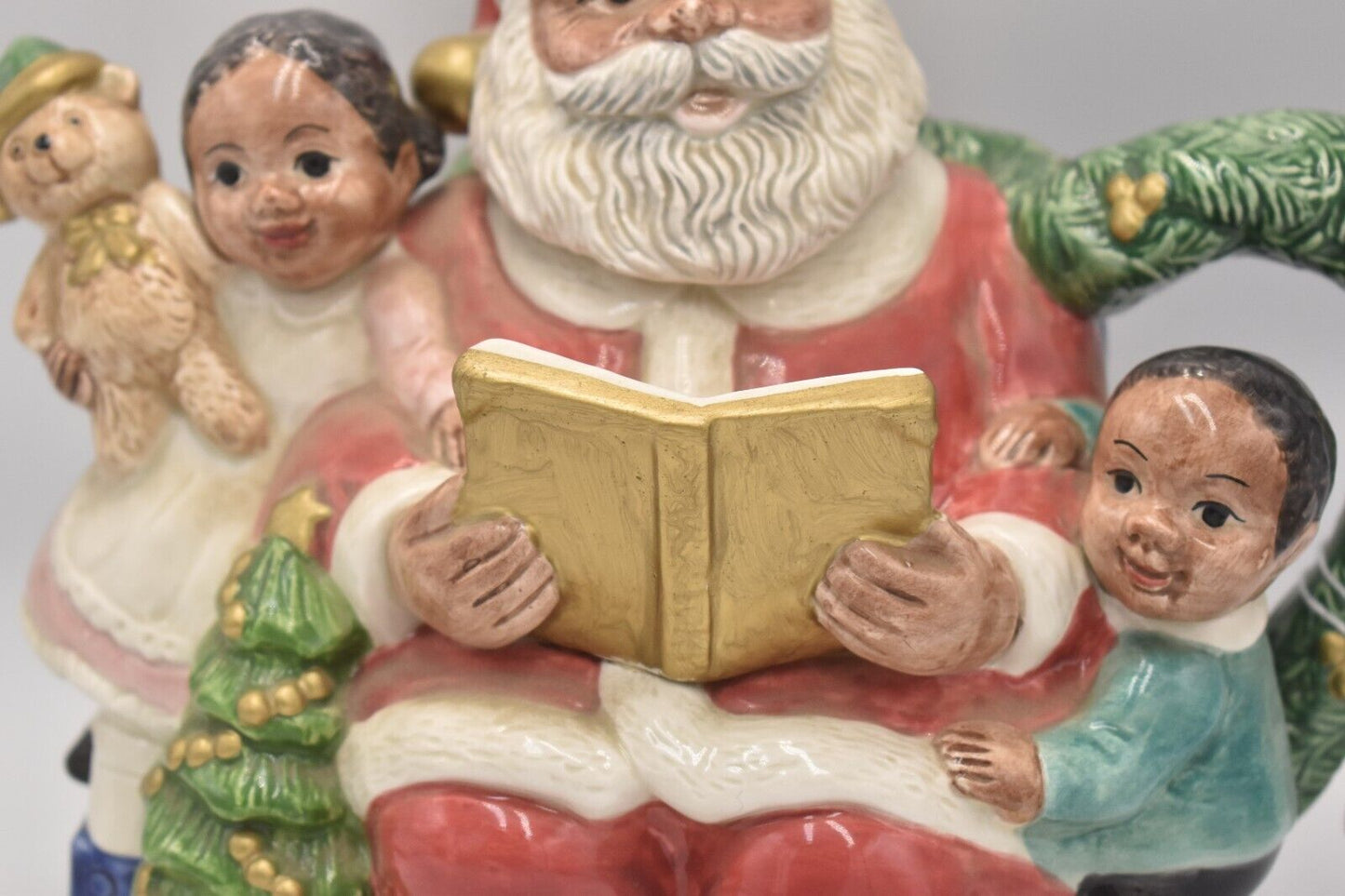 Vintage Fitz and Floyd Omnibus Santa Claus Father Christmas Teapot 22.5cm