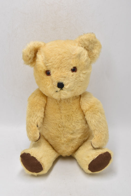 Vintage 1950s Pedigree Mohair Teddy Bear – Bells in Ears – 32cm