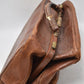 Antique Crocodile Leather Brown Gladstone Doctors Overnight Bag 40cm