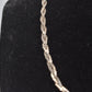 Vintage Sterling Silver 925 3 Strand Braided Necklace – 40cm