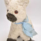 Vintage 1960s Dog Plush Teddy Bear – Genuine Sheep’s Wool – 25cm – Collectible