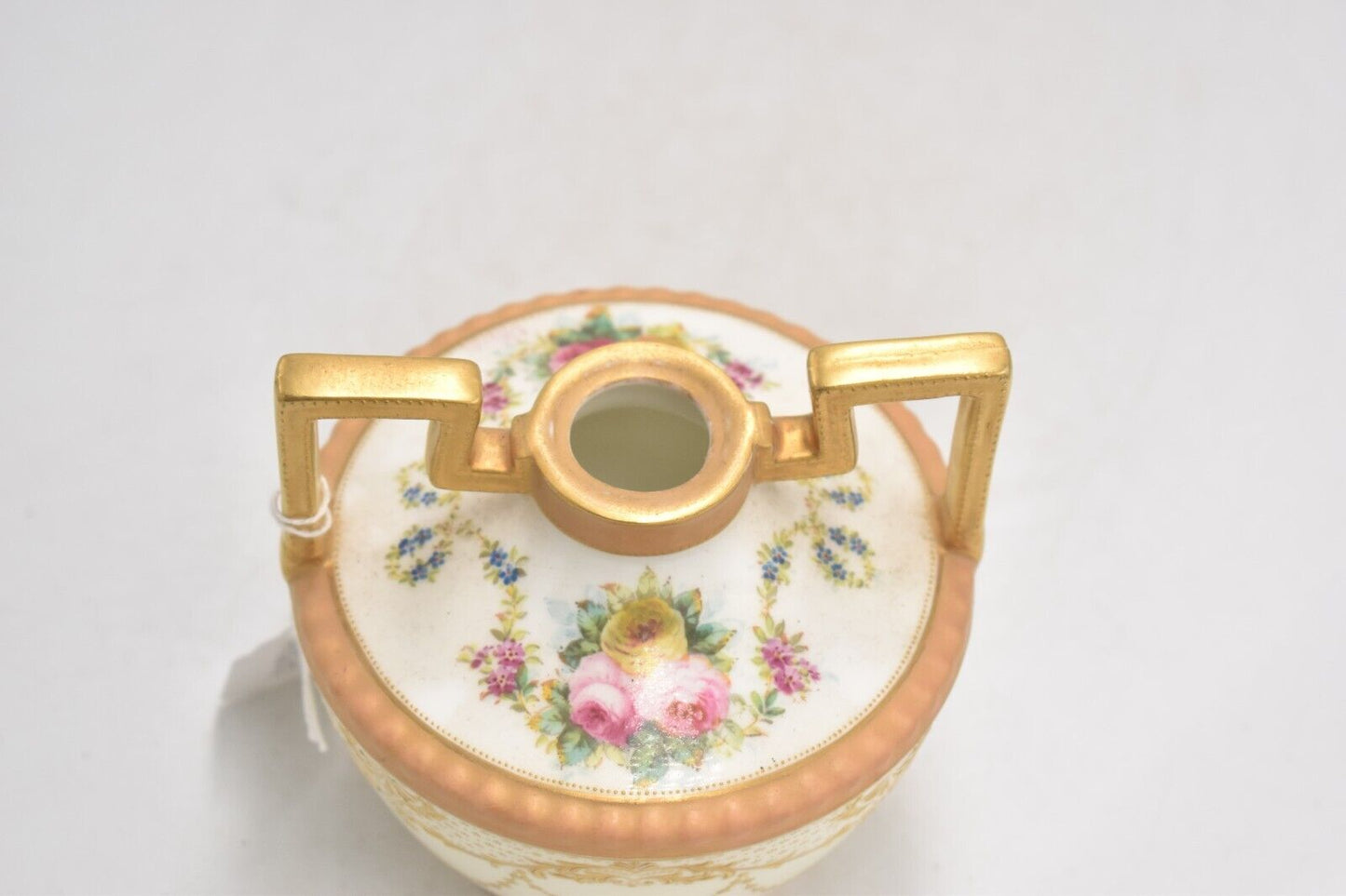 Antique Royal Doulton Rose & Gold Gilded Bud Vase (1901-1922)