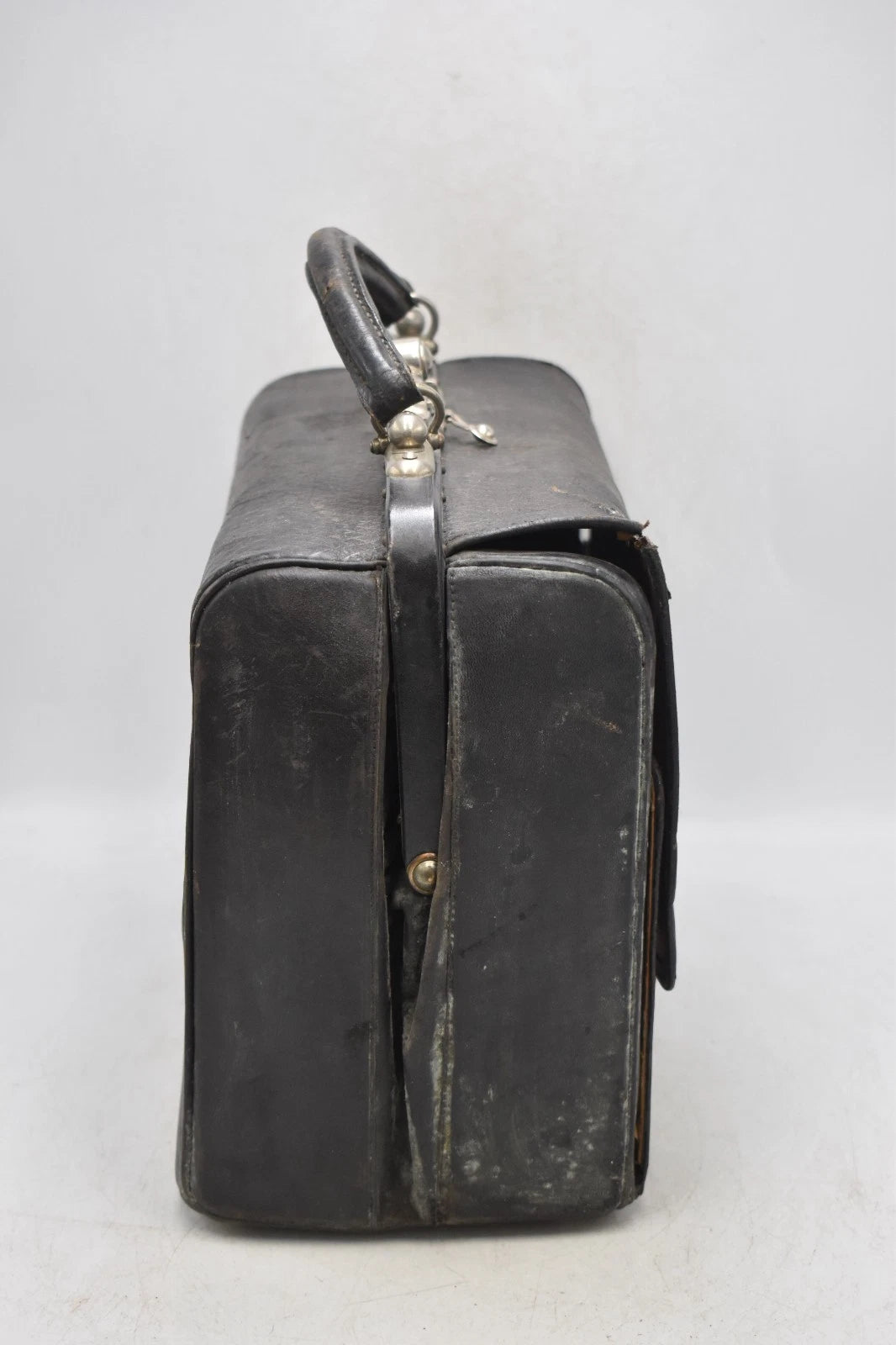 Antique Edwardian Leather Portmanteau Case Bag with Contents 32cm